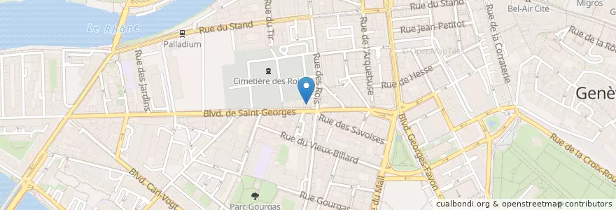 Mapa de ubicacion de Le Gruyérien en Suíça, Genève, Genève, Genebra.