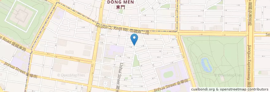 Mapa de ubicacion de 天津葱抓餅 en Taiwan, New Taipei, Taipei, Da'an District.