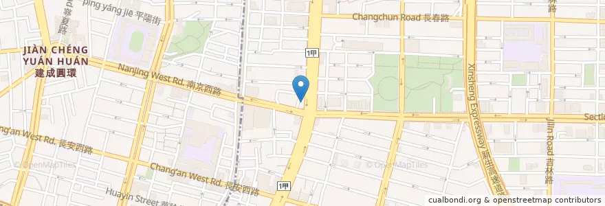Mapa de ubicacion de 快、食、尚 en Tayvan, 新北市, Taipei, 中山區.