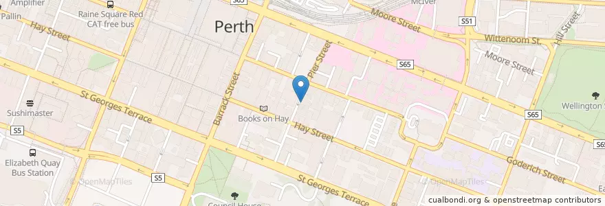 Mapa de ubicacion de Sahara Middle Eastern Cusine en Australia, Western Australia, City Of Perth.