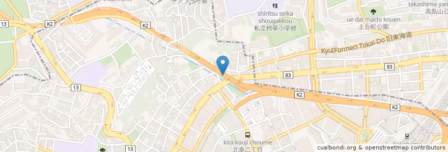 Mapa de ubicacion de 楠町駐車場 en Japonya, 神奈川県, 横浜市, 神奈川区.