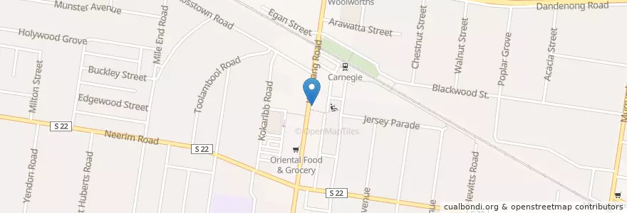 Mapa de ubicacion de JJ Sushi en Avustralya, Victoria, City Of Glen Eira.
