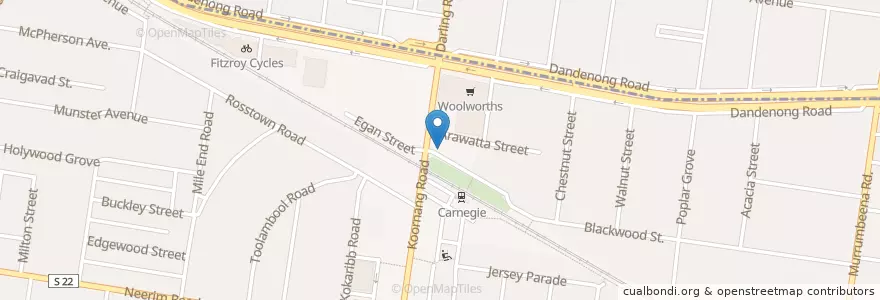 Mapa de ubicacion de Denture Clinic en Australië, Victoria, City Of Glen Eira.