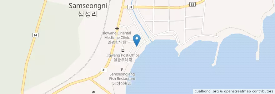 Mapa de ubicacion de 흑진주 en 대한민국, 부산, 기장군, 일광면.