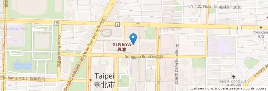 Mapa de ubicacion de Ken Mochiya en Taiwan, New Taipei, Taipei, Xinyi District.