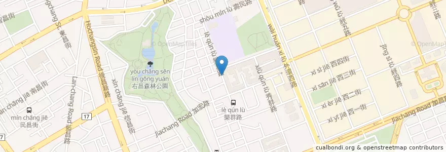 Mapa de ubicacion de 拉亞漢堡 en Taiwan, Kaohsiung, Nanzi District.