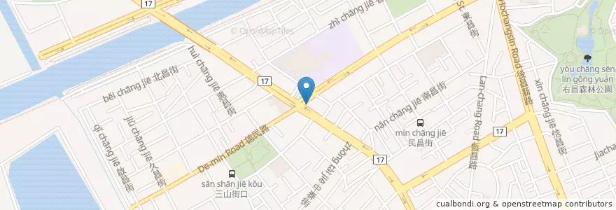 Mapa de ubicacion de 永和四海豆漿-德民店 en 臺灣, 高雄市, 楠梓區.