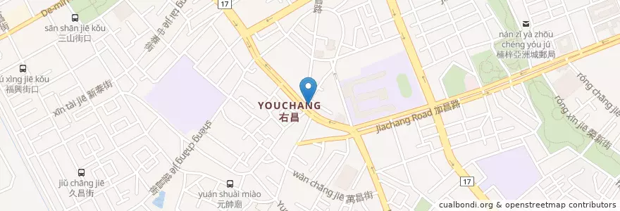 Mapa de ubicacion de 玉山商業銀行 en Tayvan, Kaohsiung, 楠梓區.