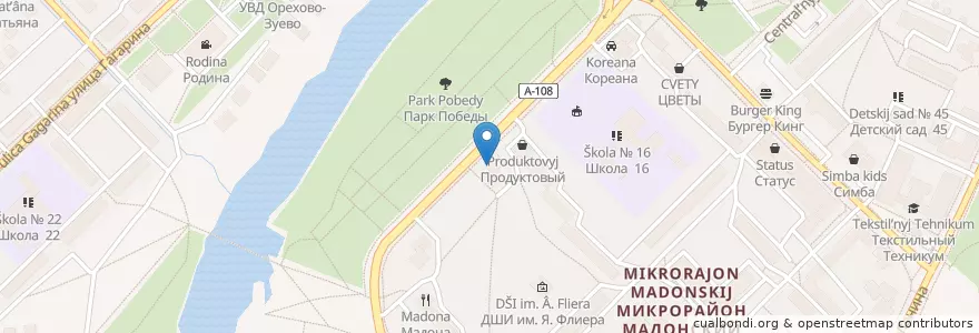 Mapa de ubicacion de Высокий стиль en Rússia, Distrito Federal Central, Oblast De Moscou, Орехово-Зуевский Городской Округ.
