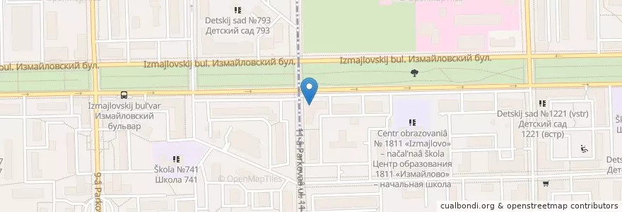 Mapa de ubicacion de ВТБ en روسيا, Центральный Федеральный Округ, Москва, Восточный Административный Округ, Район Восточное Измайлово.