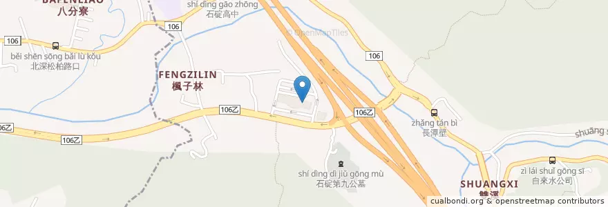 Mapa de ubicacion de Mosburger en Taiwan, New Taipei, Shiding District.