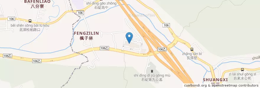 Mapa de ubicacion de Barista en Taiwán, Nuevo Taipéi, 石碇區.