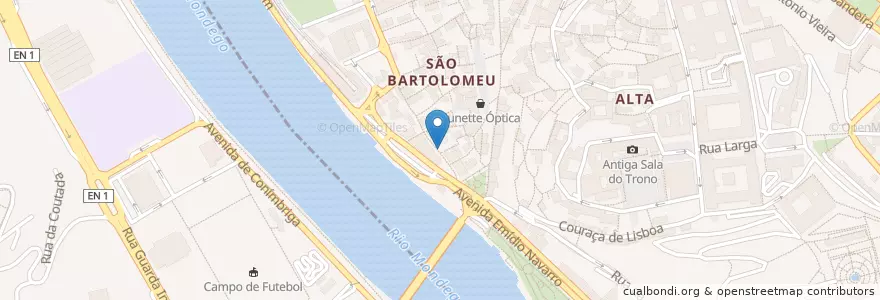 Mapa de ubicacion de Il Tartufo en Portekiz, Centro, Baixo Mondego, Coimbra, Coimbra, Sé Nova, Santa Cruz, Almedina E São Bartolomeu.