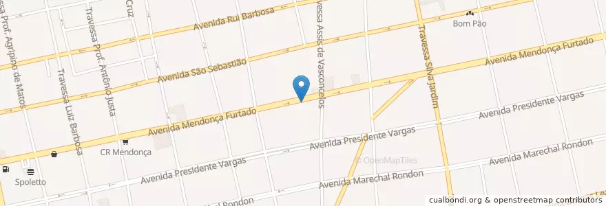 Mapa de ubicacion de Café Amorim. en ブラジル, 北部地域, パラー, Região Geográfica Intermediária De Santarém, Microrregião De Santarém, サンタレン.