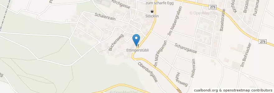 Mapa de ubicacion de Bio Wochenmarkt Ettingen en Suiza, Basilea-Campiña, Bezirk Arlesheim, Ettingen.