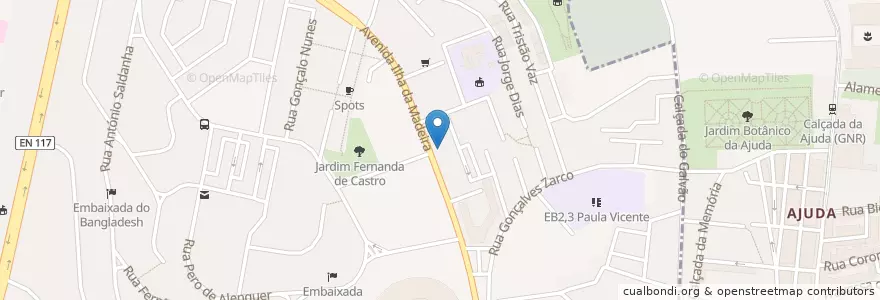 Mapa de ubicacion de Santander Totta en Португалия, Área Metropolitana De Lisboa, Лиссабон, Grande Lisboa, Лиссабон, Belém.