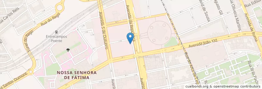 Mapa de ubicacion de Santander Totta en ポルトガル, Área Metropolitana De Lisboa, Lisboa, Grande Lisboa, リスボン, Avenidas Novas.