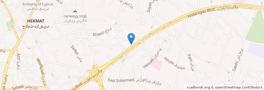 Mapa de ubicacion de بانک کارآفرین en ایران, استان تهران, شهرستان شمیرانات, تهران, بخش رودبار قصران.