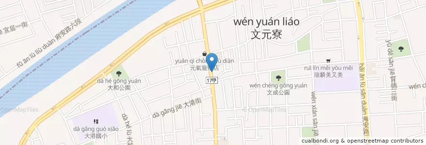 Mapa de ubicacion de 來碗拉麵 en 타이완, 타이난 시, 베이구.