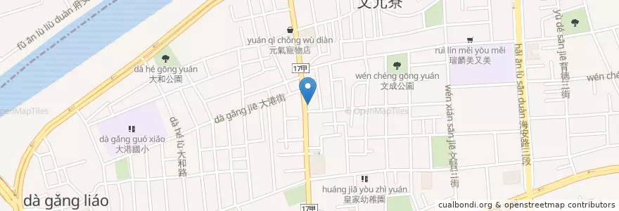 Mapa de ubicacion de 眾安藥局 en Тайвань, Тайнань, 北區.