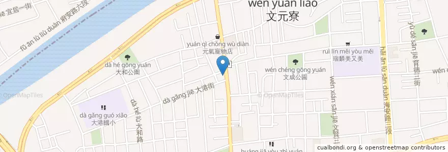 Mapa de ubicacion de 念平牙醫 en Tayvan, 臺南市, 北區.