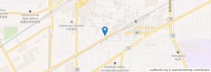 Mapa de ubicacion de うどん居酒屋 新玄 en Japan, Präfektur Osaka, 高槻市.