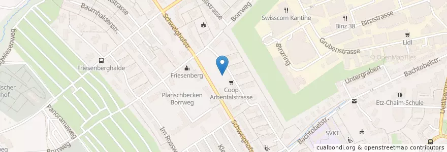 Mapa de ubicacion de La Piazza en Switzerland, Zurich, District Zurich, Zurich.