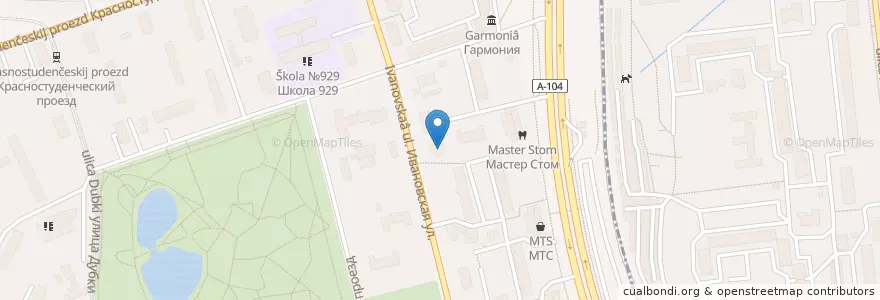 Mapa de ubicacion de ОМВД по Тимирязевскому району en Russie, District Fédéral Central, Moscou, Северный Административный Округ, Тимирязевский Район.