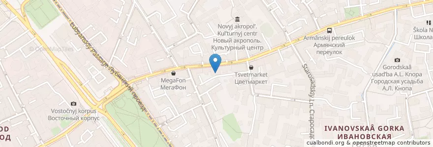 Mapa de ubicacion de Столовая № 1 en Rússia, Distrito Federal Central, Москва, Центральный Административный Округ.