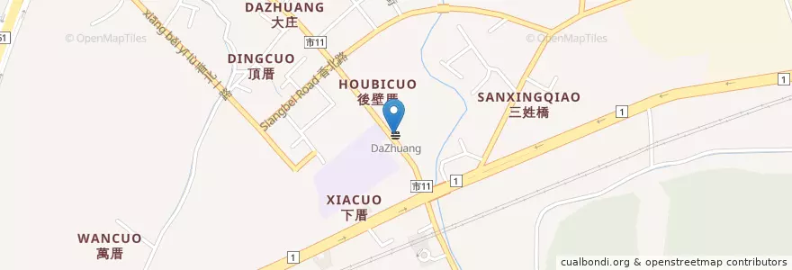 Mapa de ubicacion de DaZhuang en تايوان, مقاطعة تايوان, سين شو, 香山區.