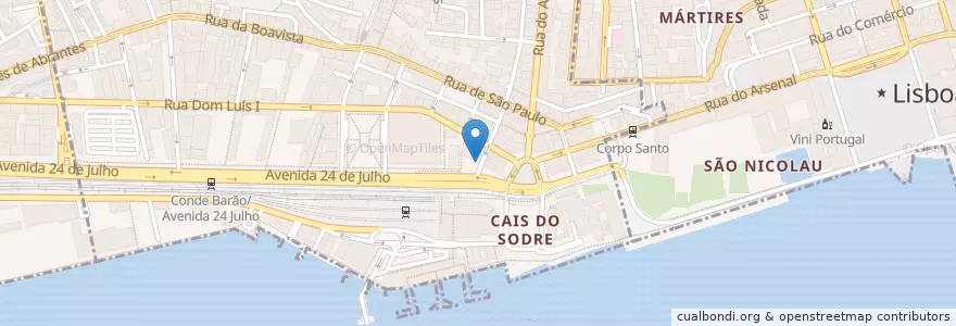 Mapa de ubicacion de Montepio en 葡萄牙, Área Metropolitana De Lisboa, Lisboa, Grande Lisboa, Misericórdia.