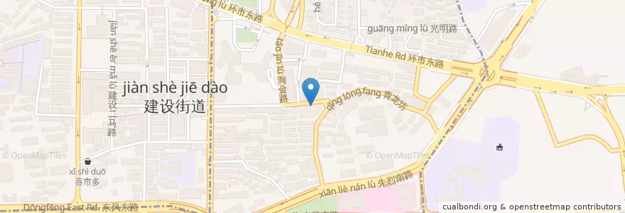 Mapa de ubicacion de 大鱼铁板烧 en China, Guangdong, Guangzhou, 越秀区, 华乐街道.