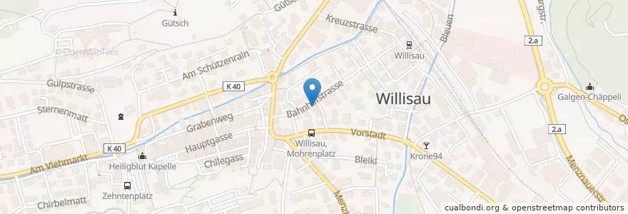 Mapa de ubicacion de Weibel en Suiza, Lucerna, Willisau.