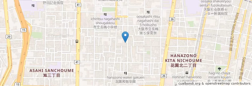 Mapa de ubicacion de 味よし en 日本, 大阪府, 大阪市, 西成区.