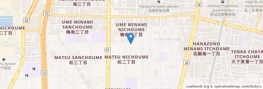 Mapa de ubicacion de ラウンジヤング en 日本, 大阪府, 大阪市, 西成区.