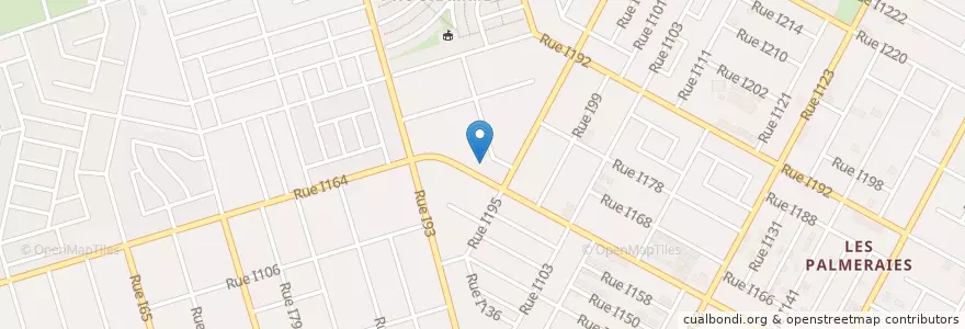 Mapa de ubicacion de Chez Tantie Alice en Ivoorkust, Abidjan, Cocody.
