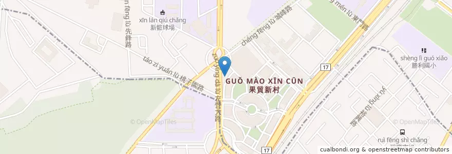 Mapa de ubicacion de 道地蔥油餅 en تایوان, کائوهسیونگ.