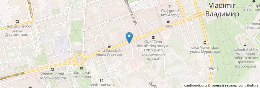 Mapa de ubicacion de PlovSamsa project en Россия, Центральный Федеральный Округ, Владимирская Область, Городской Округ Владимир.