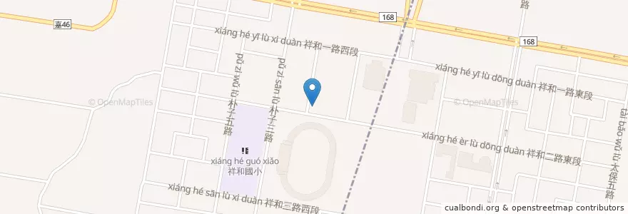 Mapa de ubicacion de 朴子祥和郵局 en Tayvan, 臺灣省, 嘉義縣, 朴子市.