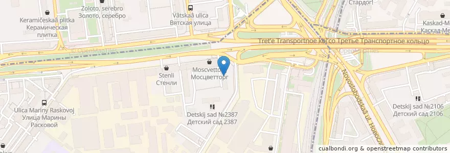 Mapa de ubicacion de Правда Кофе en Rusia, Distrito Federal Central, Москва, Северный Административный Округ, Район Беговой.