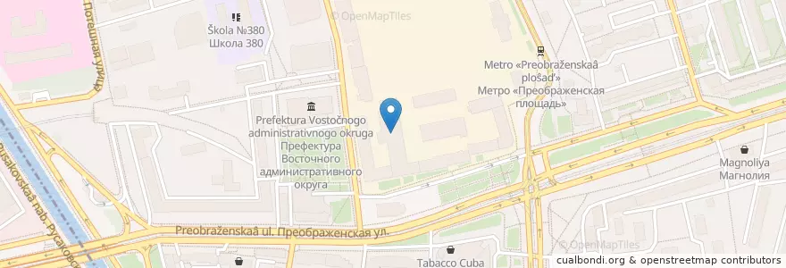 Mapa de ubicacion de Правда Кофе en Rusland, Centraal Federaal District, Moskou, Восточный Административный Округ, Район Преображенское.