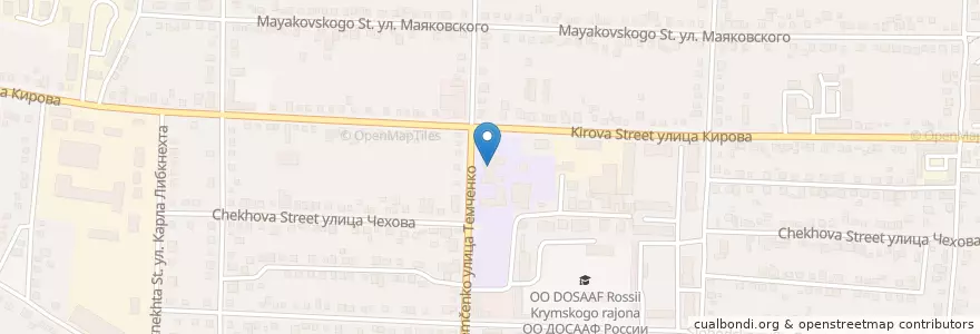 Mapa de ubicacion de Школа N 6 en Russia, South Federal District, Krasnodar Krai, Krymsky District, Крымское Городское Поселение.