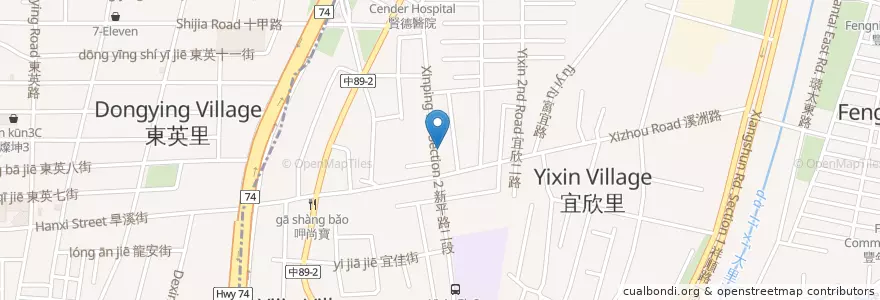 Mapa de ubicacion de 老蕭雞肉飯 en 臺灣, 臺中市, 太平區.