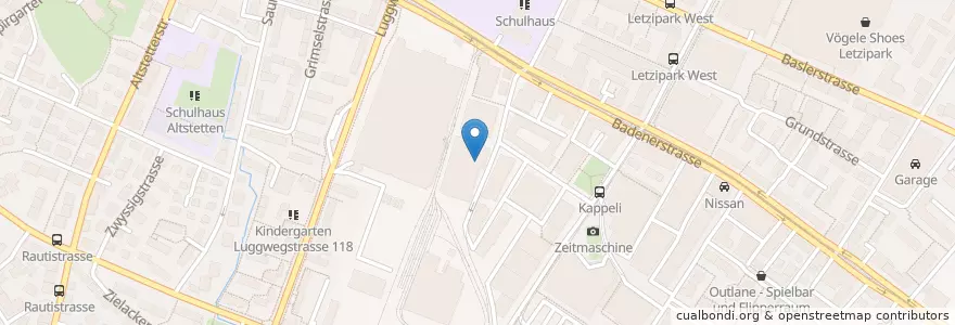 Mapa de ubicacion de SAE Institute Zürich en Schweiz/Suisse/Svizzera/Svizra, Zürich, Bezirk Zürich, Zürich.