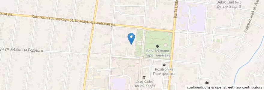 Mapa de ubicacion de Крайинвест банк en Russland, Föderationskreis Südrussland, Region Krasnodar, Rajon Krymsk, Крымское Городское Поселение.