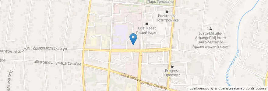 Mapa de ubicacion de Rosselhoz bank en Russia, South Federal District, Krasnodar Krai, Krymsky District, Крымское Городское Поселение.