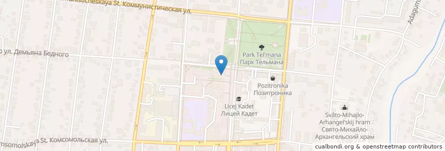 Mapa de ubicacion de ДЮСШ en Russland, Föderationskreis Südrussland, Region Krasnodar, Rajon Krymsk, Крымское Городское Поселение.