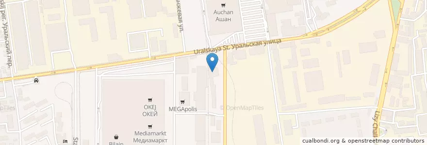 Mapa de ubicacion de Автомойка en Rússia, Distrito Federal Do Sul, Krai De Krasnodar, Городской Округ Краснодар.