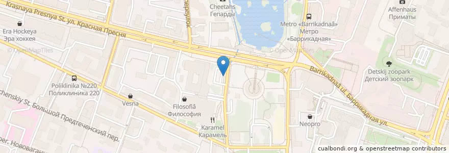 Mapa de ubicacion de Городской туалет en Rusia, Центральный Федеральный Округ, Москва, Центральный Административный Округ, Пресненский Район.