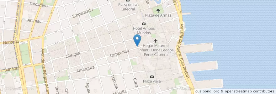 Mapa de ubicacion de San Ignacio 214 en Küba, La Habana, La Habana Vieja.
